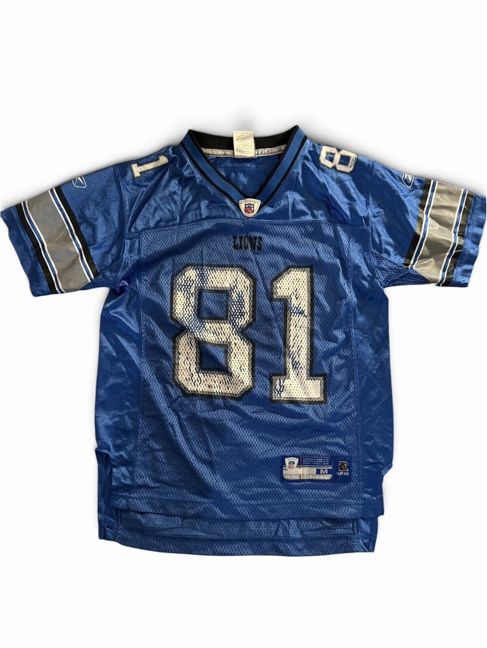 Reebok Detroit Lions Calvin Johnson #81 On-Field NFL Jersey Blue Youth M